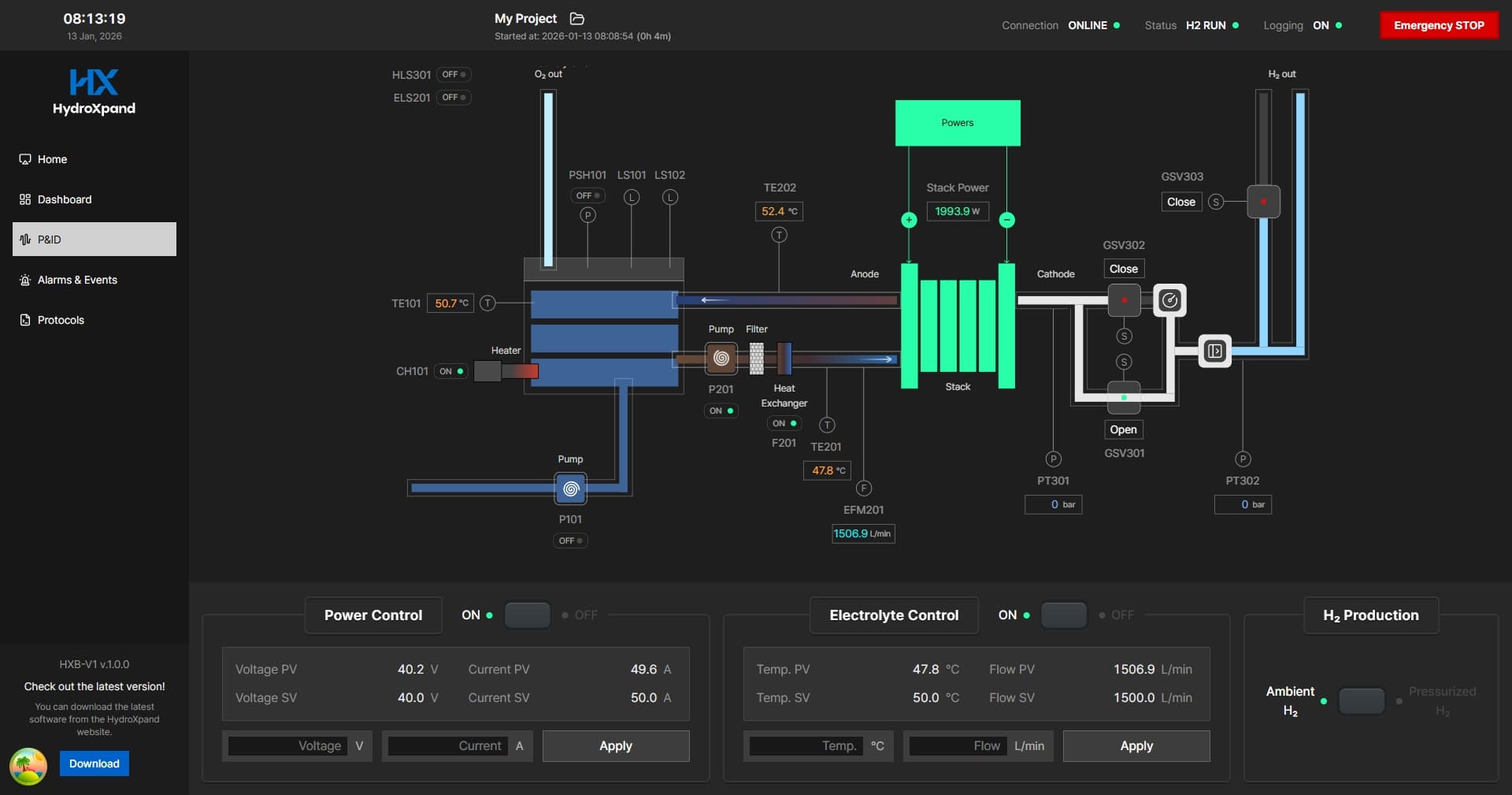 수전해 설비 관제 프로그램 - 미디어 1